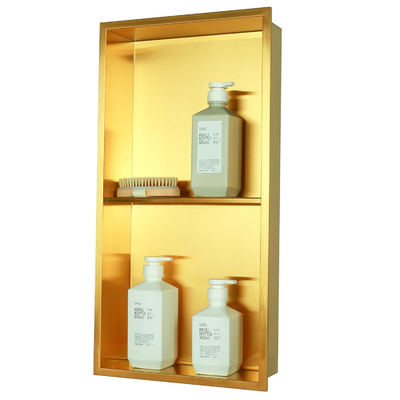 14x22x5" Shower Wall Niche Stainless Steel Modern Two Layer Wall Mounted For Home