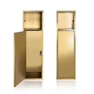 Wall Mounted Bathroom Toilet Brush Cabinet 630x185x120mm Stainless Steel