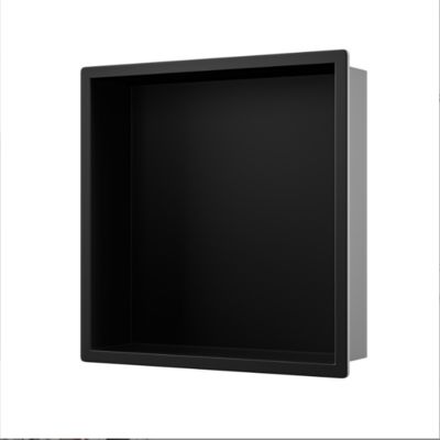 Waterpoof Stainless Steel Shower Niche 320x320mm Size Matte Surface Treatment Black