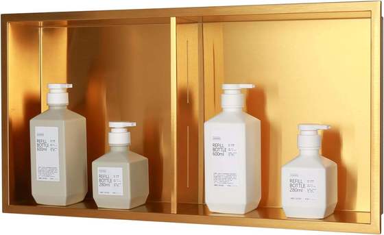 14x22x5" Shower Wall Niche Stainless Steel Modern Two Layer Wall Mounted For Home
