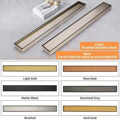 Modern Linear Shower Floor Drain 201/304/316 Stainless Steel Smart Anti Corrosion