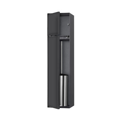 Stainless Steel Recessed Toilet Brush Cabinet Modern 595x145x140mm For Bathroom