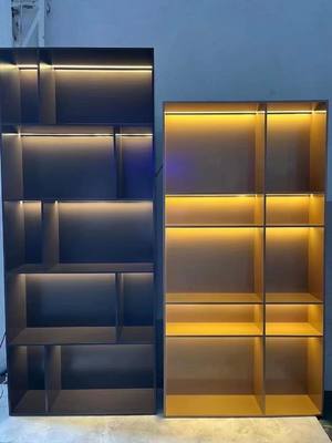Modern Luxury Stainless Steel Wine Cabinet Constant Temperature Humidity 15 Bottles Capacity