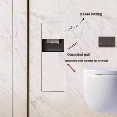 Dual Tier Metal Paper Towel Dispenser Recessed Bathroom Recessed Paper Towel Box Stainless Steel