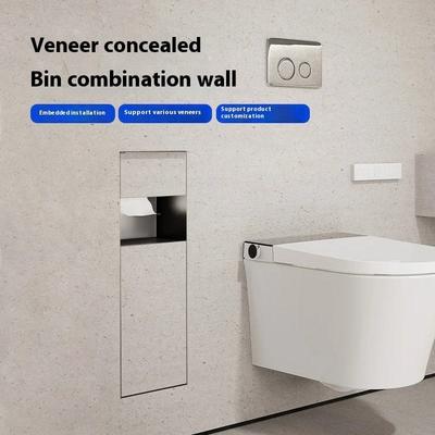 Dual Tier Metal Paper Towel Dispenser Recessed Bathroom Recessed Paper Towel Box Stainless Steel