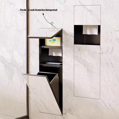 Dual Tier Metal Paper Towel Dispenser Recessed Bathroom Recessed Paper Towel Box Stainless Steel