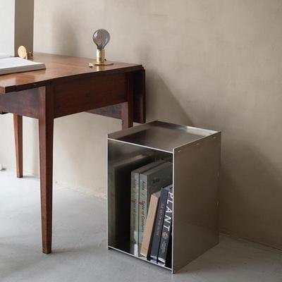 Modern Square Side Table Bed Side Cabinet Stainless Steel 420x320x320mm with Minimalist Design