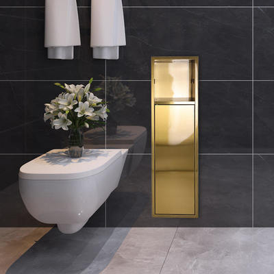 23.8x5.8x5.6 Inches Toilet Plunger Storage Cabinet Wall Mounted Rectangular Shape