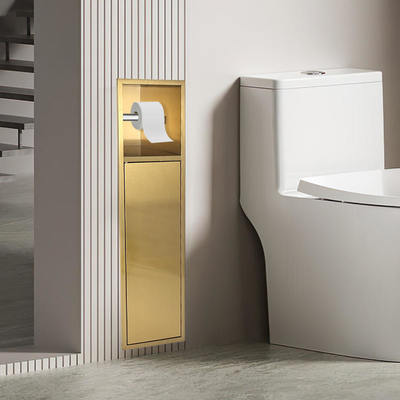 23.8x5.8x5.6 Inches Toilet Plunger Storage Cabinet Wall Mounted Rectangular Shape