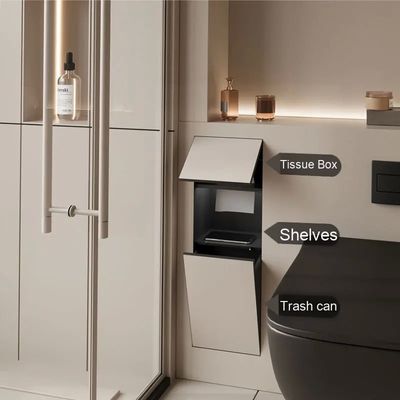 600*300*140mm Stainless Steel Shower Niche Customizable With Hidden Trash Can