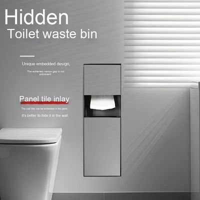 600*300*140mm Stainless Steel Shower Niche Customizable With Hidden Trash Can