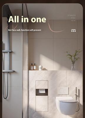 600*300*140mm Stainless Steel Shower Niche Customizable With Hidden Trash Can