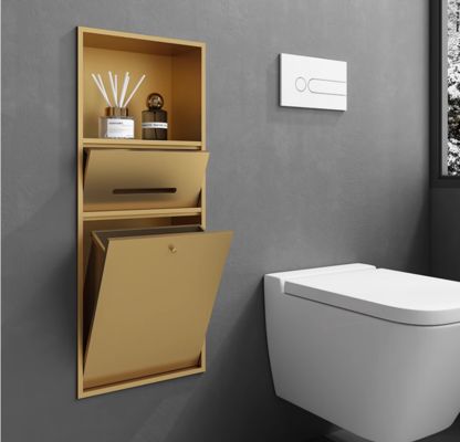 Modern Metal Shower Niche Wall Mounted Stainless Shower Niche