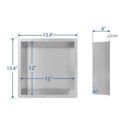 12x12 Inch Shower Wall Niche Rectangular Shape For Bathroom Storage