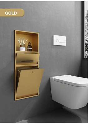 Easy Installation Recessed Toilet Brush Cabinet 24x12x5.6 Inches Rust Resistant