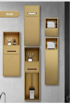 Easy Installation Recessed Toilet Brush Cabinet 24x12x5.6 Inches Rust Resistant