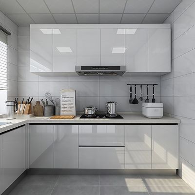 Waterproof Stainless Steel Kitchen Cabinet With Sink Easy Installation