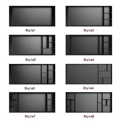 Stainless Steel Recessed Tv Niche 65-85 Inches Black Tv Niche Wall Mount