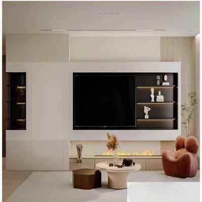 Stainless Steel Recessed Tv Niche 65-85 Inches Black Tv Niche Wall Mount