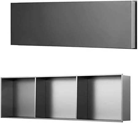 12x36 Inch Metal Shower Shelf Insert Stainless Steel Niche Shelf Sleek With Removable Shelf