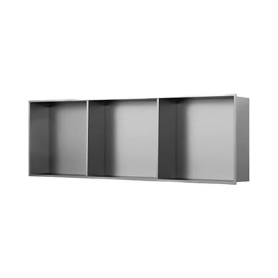 12x36 Inch Metal Shower Shelf Insert Stainless Steel Niche Shelf Sleek With Removable Shelf