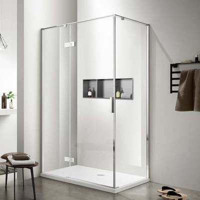 12x36 Inch Metal Shower Shelf Insert Stainless Steel Niche Shelf Sleek With Removable Shelf
