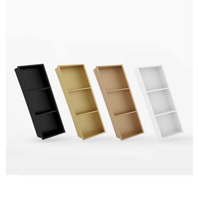 30x6x4 Inches Metal Shower Niche Insert Gold Brushed Surface With Antique Style