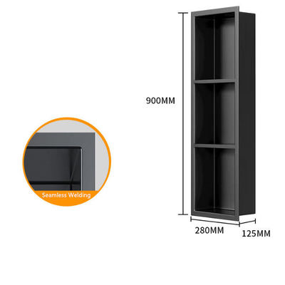 320x320x125mm Wall Niche Shelf Matt Black Wall Mounted Shower Wall Niche Inserts