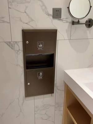 900x280mm Brushed Recessed Trash And Towel Dispenser Recessed Paper Towel Receptacle