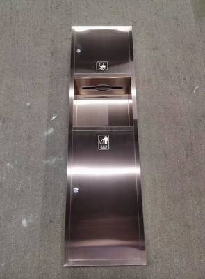900x280mm Brushed Recessed Trash And Towel Dispenser Recessed Paper Towel Receptacle