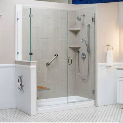Corrosion Resistant Frameless Shower Enclosure Glass Square Shower Enclosures For Bathroom