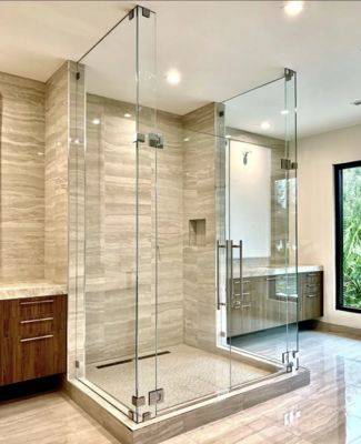 Corrosion Resistant Frameless Shower Enclosure Glass Square Shower Enclosures For Bathroom