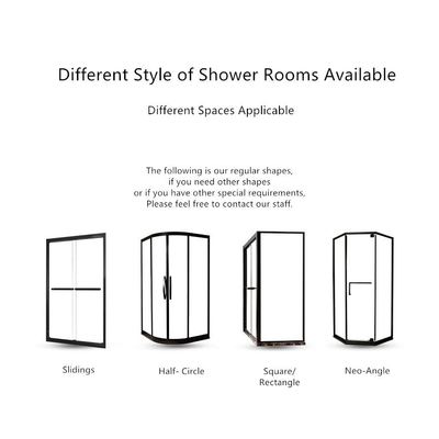Versatile Rectangular Shower Enclosure Modern Style With Aluminum Frame