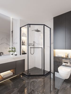 12x12 Inch Stainless Steel Shower Room Easy Installation With Sleek Design