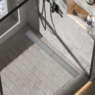 68x1000mm Linear Shower Floor Drain Anti Odor Waterproof Invisible Linear Shower Drain