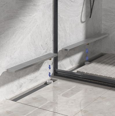 68x1000mm Linear Shower Floor Drain Anti Odor Waterproof Invisible Linear Shower Drain