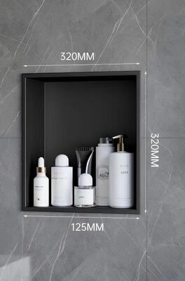 Modern Open Grid Niche Bathroom Embedded Internet Celebrity Toilet Storage TV Seamless Weld Anti-Fingerprint Nano Customizable