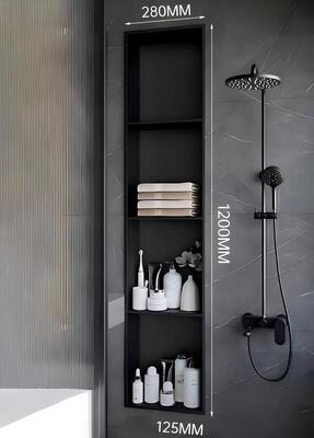 Modern Open Grid Niche Bathroom Embedded Internet Celebrity Toilet Storage TV Seamless Weld Anti-Fingerprint Nano Customizable