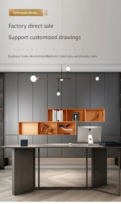 Modern Open Grid Niche Bathroom Embedded Internet Celebrity Toilet Storage TV Seamless Weld Anti-Fingerprint Nano Customizable