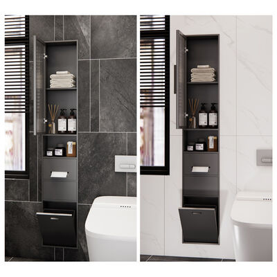 Customizable 304 Stainless Steel Shower Niche with Integrated LED Lighting and Seamless Welded Design