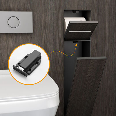 304 Stainless Steel Shower Niche with Hidden Toilet Brush and Multi-Functional Recessed Bathroom Storage
