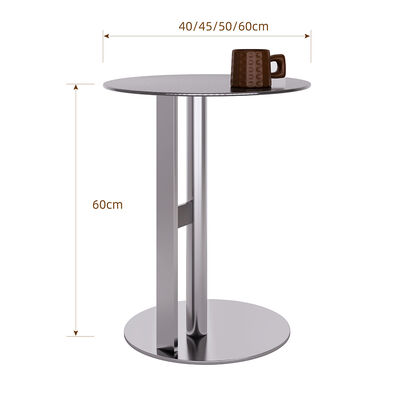 304 Stainless Steel Snowflake Coffee Table with Customizable Sizes and Chrome Plated Finish