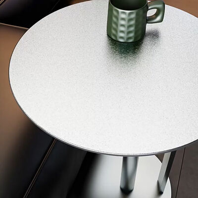 304 Stainless Steel Snowflake Coffee Table with Customizable Sizes and Chrome Plated Finish