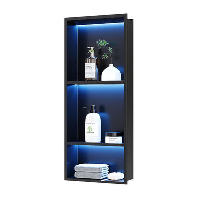12x30 İnç Duş Duvar Nişi LED'li Su Geçirmez Boya Kaplamalı
